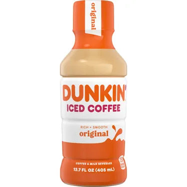 Dunkin' Donuts Original Iced Coffee, 13.7 oz bottles, 12 loose