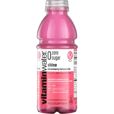 Glaceau vitaminwater Zero Shine, 20 oz bottles, 12 loose
