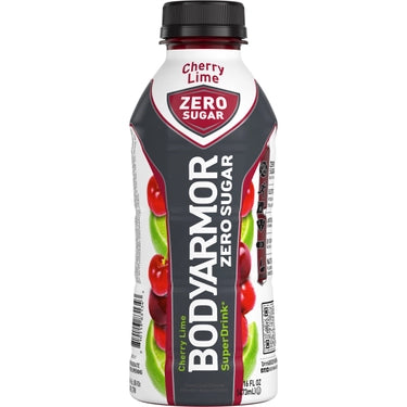 Bodyarmor Zero Sugar Cherry Lime, 16 oz bottles, 12 loose