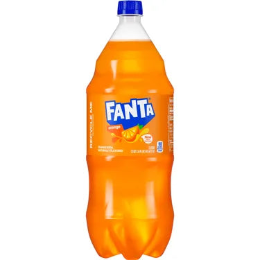 Fanta Orange, 2 ltr bottles, 8 loose