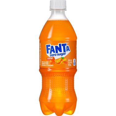 Fanta Orange Zero Sugar, 20 oz bottles, 24 loose
