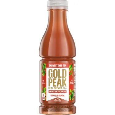 Gold Peak Unsweetened Black Tea, 18.5 oz bottles, 12 loose