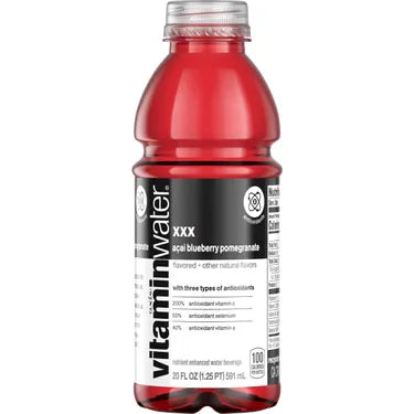 Glaceau vitaminwater XXX, 20 oz bottles, 12 loose