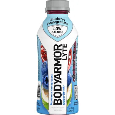 Bodyarmor Lyte Blueberry Pomegranate, 16 oz bottles, 12 loose