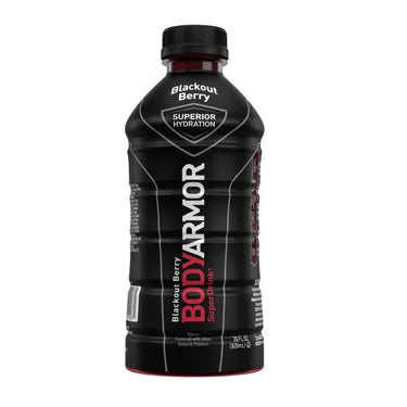 Bodyarmor Superdrink Blackout Berry, 28 oz bottles, 12 loose