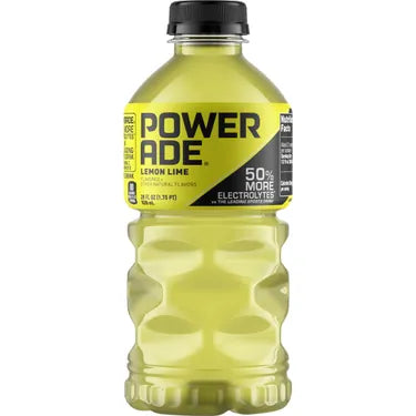 Powerade Lemon Lime, 28 oz bottles, 15 loose