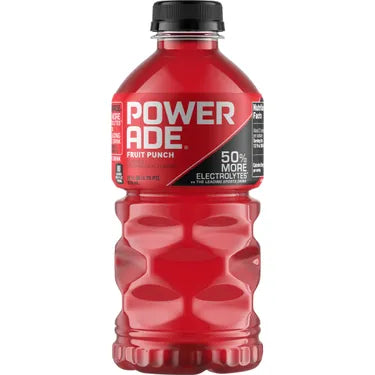 Powerade Fruit Punch, 28 oz bottles, 15 loose