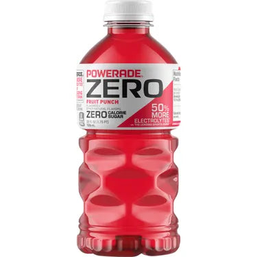 Powerade Zero Fruit Punch, 28 oz bottles, 15 loose