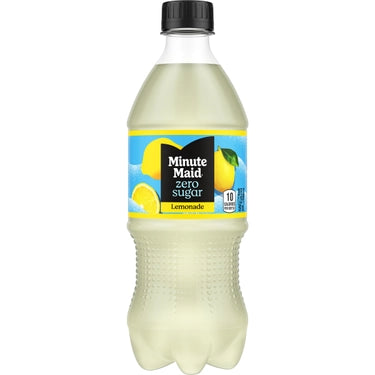 Minute Maid Zero Sugar Lemonade, 20 oz bottles, 24 loose