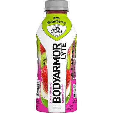Bodyarmor Lyte Kiwi Strawberry, 16 oz bottles, 12 loose