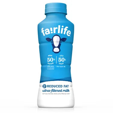 Fairlife Milk 2% Reduced Fat, 14 oz bottles, 12 loose