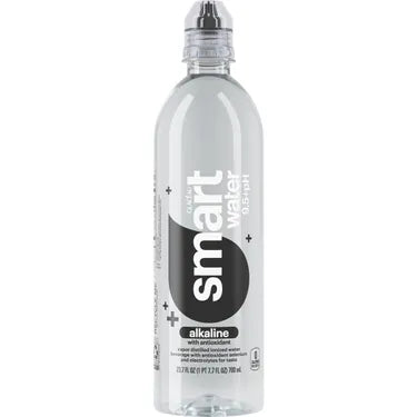 Glaceau smartwater Alkaline With Antioxidant, 23.7 oz bottles, 24 loose
