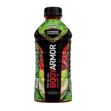 Bodyarmor Superdrink Cherry Lime, 28 oz bottles, 12 loose