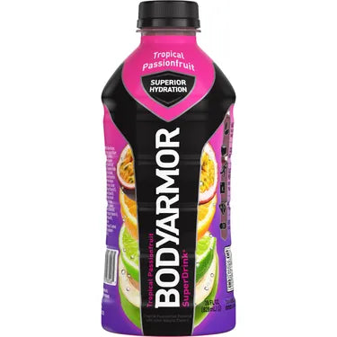 Bodyarmor Superdrink Tropical Passionfruit, 28 oz bottles, 12 loose