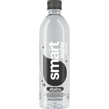 Glaceau smartwater Alkaline With Antioxidant, 20 oz bottles, 24 loose