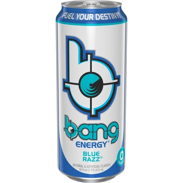 Bang Energy Blue Razz, 16 oz cans, 12 loose