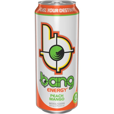 Bang Energy Peach Mango, 16 oz cans, 12 loose