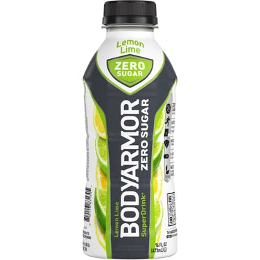 Bodyarmor Zero Sugar Lemon Lime, 16 oz bottles, 12 loose