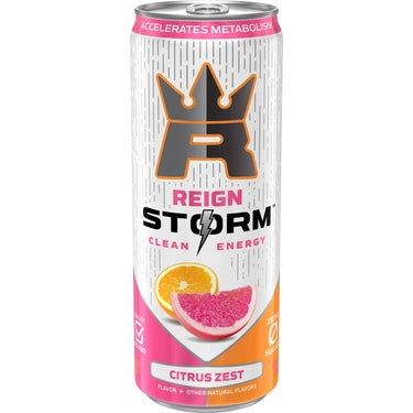Reign Storm Clean Energy Citrus Zest, 12 oz cans, 12 loose