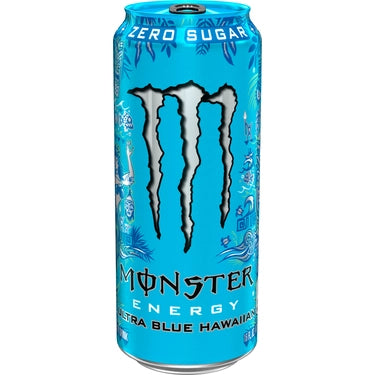 Monster Energy Ultra Blue Hawaiian Zero Sugar, 16 oz cans, 24 Loose