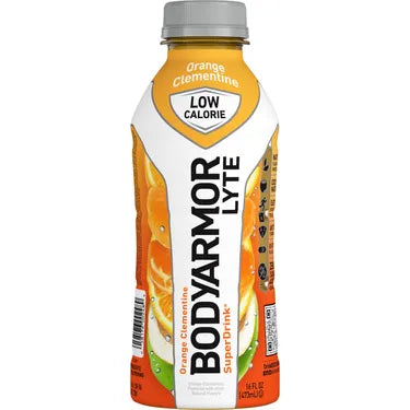Bodyarmor Lyte Orange Clementine, 16 oz bottles, 12 loose