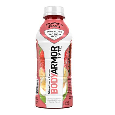 Bodyarmor Lyte Strawberry Banana, 16 oz bottles, 12 loose
