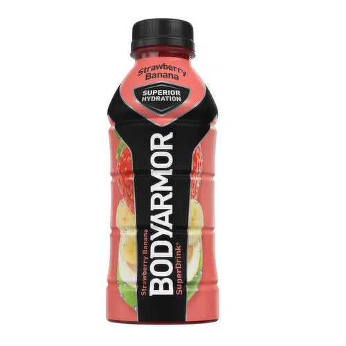 Bodyarmor Superdrink Strawberry Banana, 16 oz bottles, 12 loose