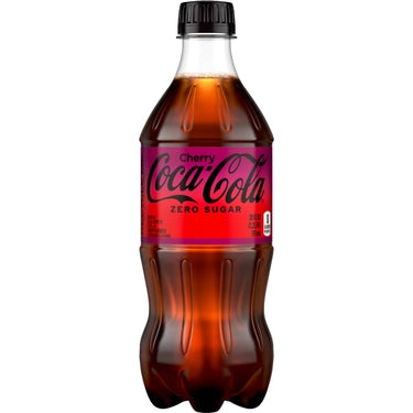 Coca-Cola Cherry Zero, 20 oz bottles, 24 loose